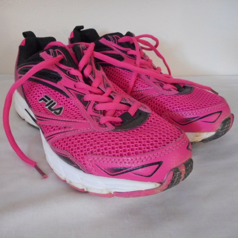Fila Womens Pink / Black Athletic Shoes Sneakers